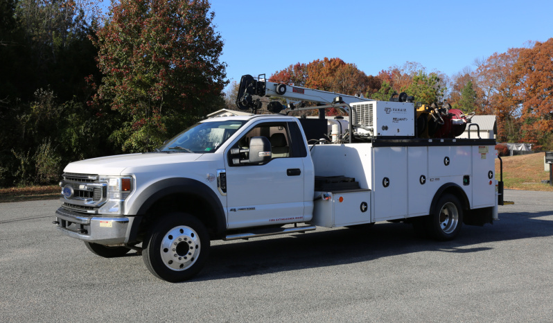 2020 Ford F550 IMT Mechanics Truck, 170k Miles, Diesel, Drawers, Lube Skid, Compressor, Weld Deck, 7500-22 Crane full