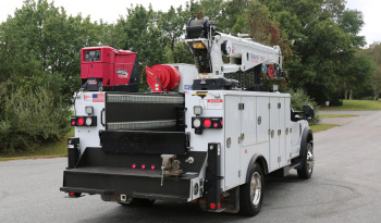 2021 Ford F600 Service Truck, 80k Miles, 4WD, 7.3 Gas, Stellar 11′ Aluminum Mechanics Body, Lube Skid, 7621 Crane, Welder, Drawers full