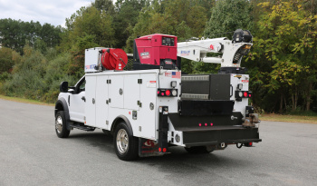 2021 Ford F600 Service Truck, 80k Miles, 4WD, 7.3 Gas, Stellar 11′ Aluminum Mechanics Body, Lube Skid, 7621 Crane, Welder, Drawers full