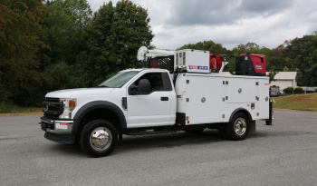2021 Ford F600 Service Truck, 80k Miles, 4WD, 7.3 Gas, Stellar 11′ Aluminum Mechanics Body, Lube Skid, 7621 Crane, Welder, Drawers full