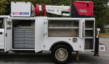 2021 Ford F600 Service Truck, 80k Miles, 4WD, 7.3 Gas, Stellar 11′ Aluminum Mechanics Body, Lube Skid, 7621 Crane, Welder, Drawers full