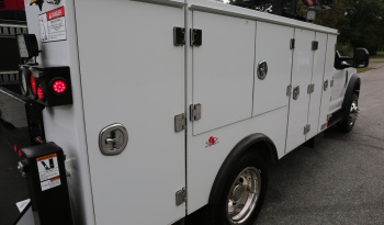 2021 Ford F600 Service Truck, 80k Miles, 4WD, 7.3 Gas, Stellar 11′ Aluminum Mechanics Body, Lube Skid, 7621 Crane, Welder, Drawers full
