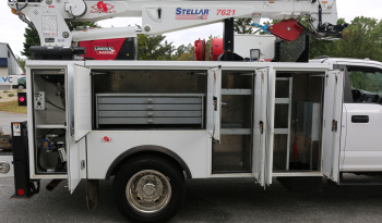 2021 Ford F600 Service Truck, 80k Miles, 4WD, 7.3 Gas, Stellar 11′ Aluminum Mechanics Body, Lube Skid, 7621 Crane, Welder, Drawers full