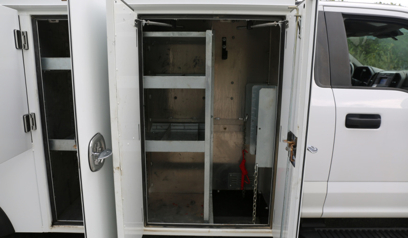 2021 Ford F600 Service Truck, 80k Miles, 4WD, 7.3 Gas, Stellar 11′ Aluminum Mechanics Body, Lube Skid, 7621 Crane, Welder, Drawers full