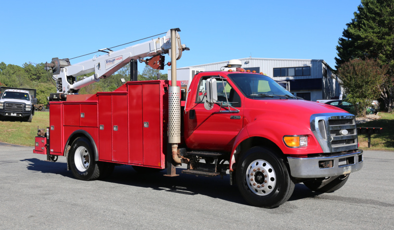 2008 Ford F750, 14′ Stellar Service Body, 14528 Stellar Crane, Cat C7, 206k Miles full