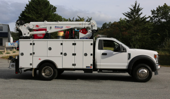 2021 Ford F600 Service Truck, 4WD, 7.3 V8 Gas, Stellar TMAX 11′ Mechanics Bed, 98k Miles, 7621 Crane, Welder, Drawers full