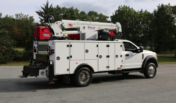2021 Ford F600 Service Truck, 4WD, 7.3 V8 Gas, Stellar TMAX 11′ Mechanics Bed, 98k Miles, 7621 Crane, Welder, Drawers full