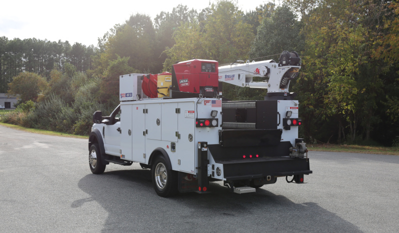 2021 Ford F600 Service Truck, 4WD, 7.3 V8 Gas, Stellar TMAX 11′ Mechanics Bed, 98k Miles, 7621 Crane, Welder, Drawers full