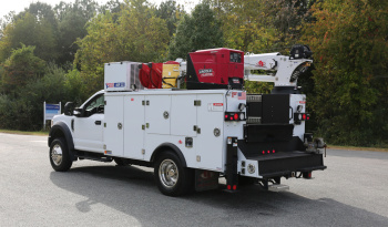 2021 Ford F600 Service Truck, 4WD, 7.3 V8 Gas, Stellar TMAX 11′ Mechanics Bed, 98k Miles, 7621 Crane, Welder, Drawers full