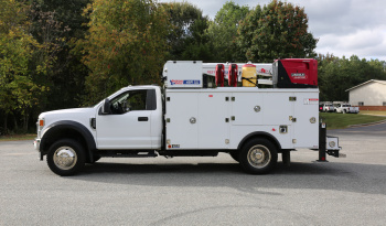 2021 Ford F600 Service Truck, 4WD, 7.3 V8 Gas, Stellar TMAX 11′ Mechanics Bed, 98k Miles, 7621 Crane, Welder, Drawers full