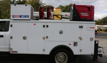 2021 Ford F600 Service Truck, 4WD, 7.3 V8 Gas, Stellar TMAX 11′ Mechanics Bed, 98k Miles, 7621 Crane, Welder, Drawers full