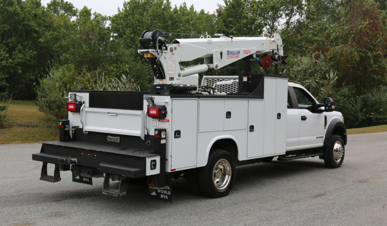 2021 Ford F-550 Service Truck, Extended Cab, 117k Miles, Diesel, Stellar 7621 Crane, 2WD full