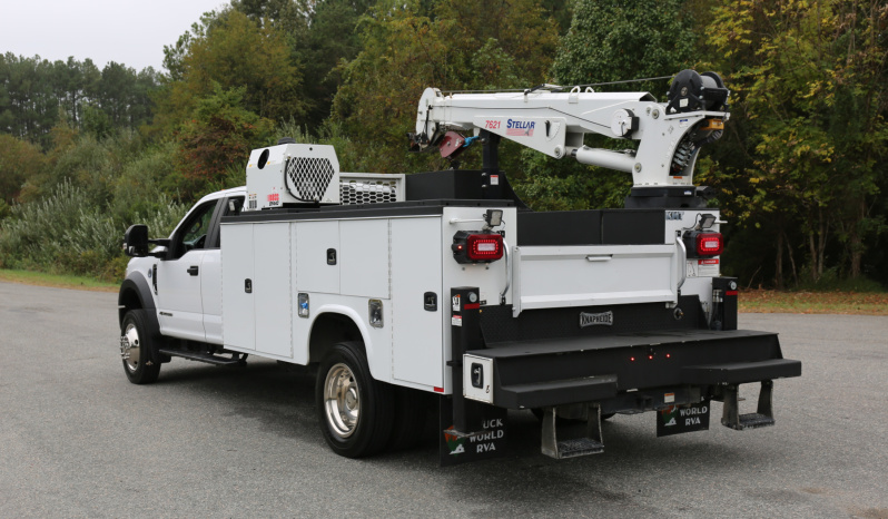 2021 Ford F-550 Service Truck, Extended Cab, 117k Miles, Diesel, Stellar 7621 Crane, 2WD full