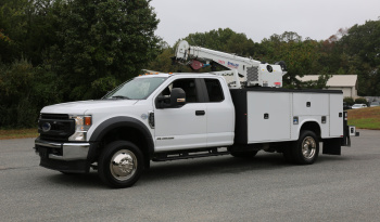 2021 Ford F-550 Service Truck, Extended Cab, 117k Miles, Diesel, Stellar 7621 Crane, 2WD full