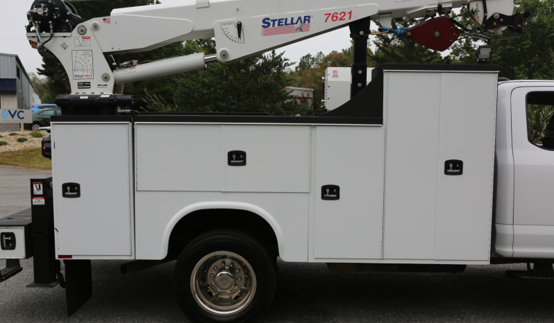2021 Ford F-550 Service Truck, Extended Cab, 117k Miles, Diesel, Stellar 7621 Crane, 2WD full