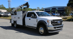 2022 Ford F-550 Service Truck, Extended Cab, IMT 7500-22 Series Crane, 4WD, Diesel, 35k Miles