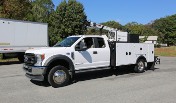 2022 Ford F-550 Service Truck, Extended Cab, IMT 7500-22 Series Crane, 4WD, Diesel, 35k Miles full