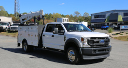 2022 Ford F550 Crew Cab Mechanics Truck, Stellar TMAX Service Body, Drawers, Compressor, 7621 Crane, 46k Miles, 1 Owner