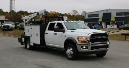2024 Ram 5500 Service Truck, 4WD, Cummins Diesel, Crew Cab, Maintainer Mechanics Body, 84k Miles, Lincoln Welder