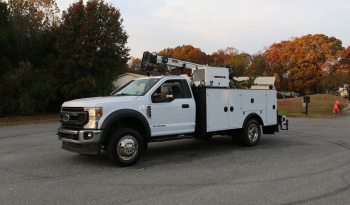 2022 Ford F600 Service Truck, Diesel, 105k Miles, 4WD, IMT 7500-22 Series Crane, Compressor, Drawers full
