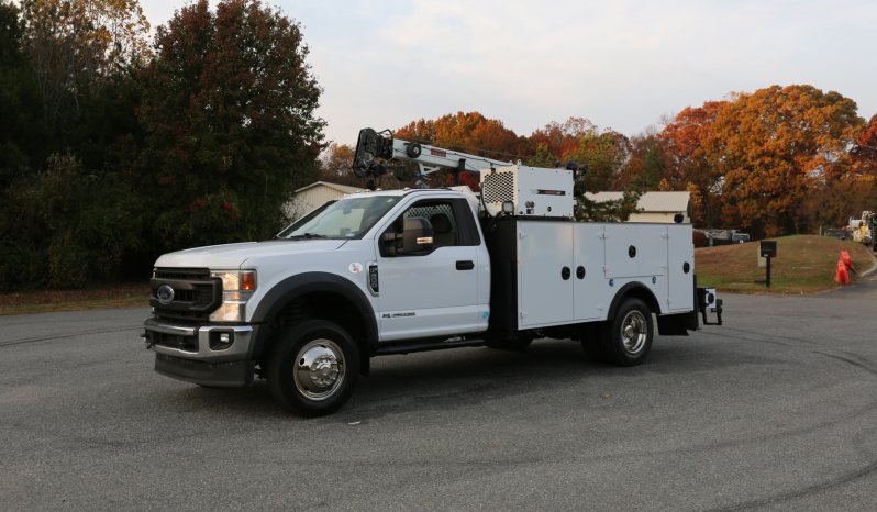2022 Ford F600 Service Truck, Diesel, 105k Miles, 4WD, IMT 7500-22 Series Crane, Compressor, Drawers full