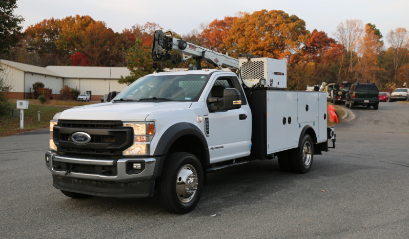 2022 Ford F600 Service Truck, Diesel, 105k Miles, 4WD, IMT 7500-22 Series Crane, Compressor, Drawers full