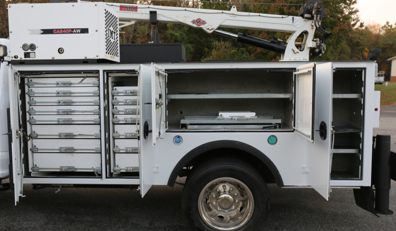 2022 Ford F600 Service Truck, Diesel, 105k Miles, 4WD, IMT 7500-22 Series Crane, Compressor, Drawers full