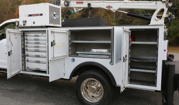 2022 Ford F600 Service Truck, Diesel, 105k Miles, 4WD, IMT 7500-22 Series Crane, Compressor, Drawers full