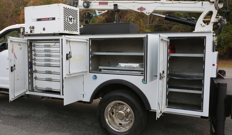 2022 Ford F600 Service Truck, Diesel, 105k Miles, 4WD, IMT 7500-22 Series Crane, Compressor, Drawers full