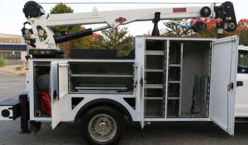 2022 Ford F600 Service Truck, Diesel, 105k Miles, 4WD, IMT 7500-22 Series Crane, Compressor, Drawers full