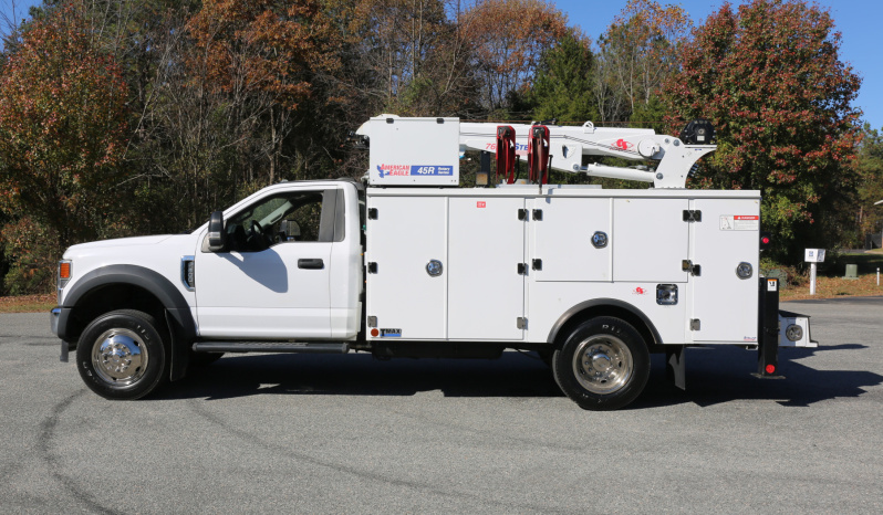 2021 Ford F600 Service Truck, 7.3 V8 Gas, 4WD, Stellar TMAX Aluminum Mechanics Body, 50k Miles, Stellar 7621 Crane full