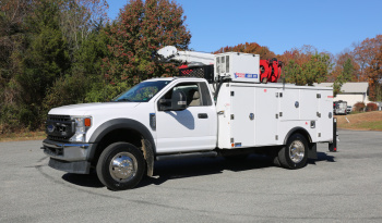 2021 Ford F600 Service Truck, 7.3 V8 Gas, 4WD, Stellar TMAX Aluminum Mechanics Body, 50k Miles, Stellar 7621 Crane full