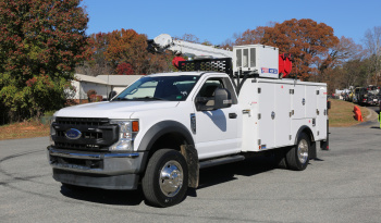 2021 Ford F600 Service Truck, 7.3 V8 Gas, 4WD, Stellar TMAX Aluminum Mechanics Body, 50k Miles, Stellar 7621 Crane full
