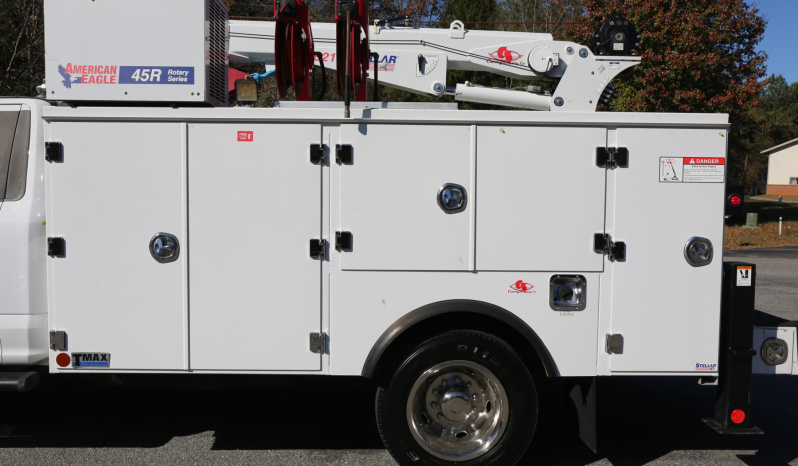 2021 Ford F600 Service Truck, 7.3 V8 Gas, 4WD, Stellar TMAX Aluminum Mechanics Body, 50k Miles, Stellar 7621 Crane full