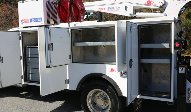 2021 Ford F600 Service Truck, 7.3 V8 Gas, 4WD, Stellar TMAX Aluminum Mechanics Body, 50k Miles, Stellar 7621 Crane full