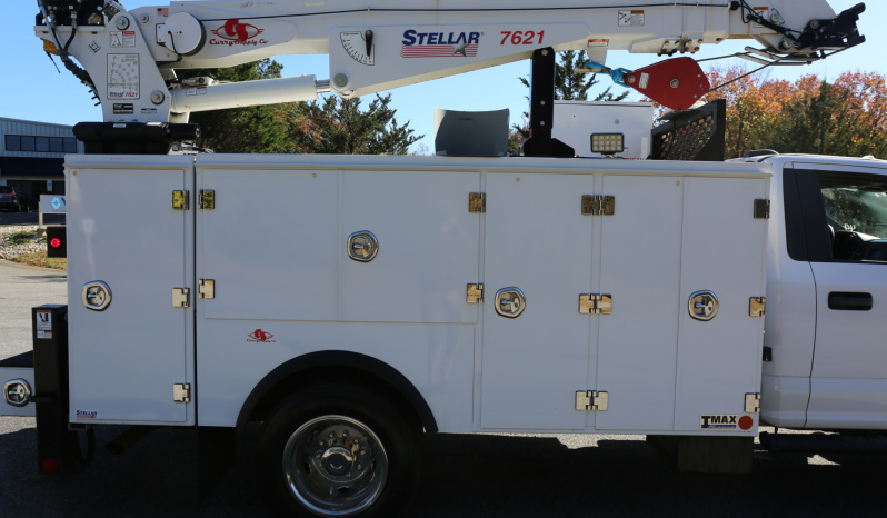 2021 Ford F600 Service Truck, 7.3 V8 Gas, 4WD, Stellar TMAX Aluminum Mechanics Body, 50k Miles, Stellar 7621 Crane full