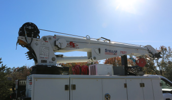 2021 Ford F600 Service Truck, 7.3 V8 Gas, 4WD, Stellar TMAX Aluminum Mechanics Body, 50k Miles, Stellar 7621 Crane full