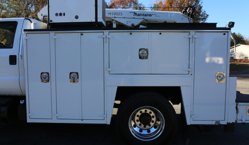 2015 Ford F750 Mechanics Truck, Cummins Diesel, Allison Auto, Under CDL, Maintainer 11′ Service Body, 10k Maintainer Crane, 182k Miles full