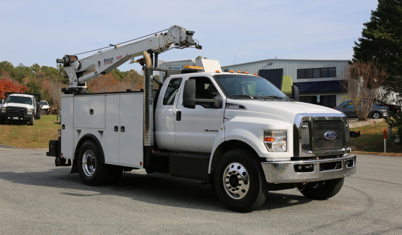 2018 Ford F750 Extended Cab Service Truck, Stellar 12630 Crane, 159k Miles, Diesel, EnPak, CTech Drawers, Waste Tank full
