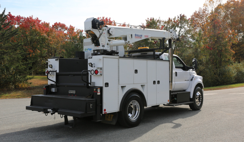 2018 Ford F750 Extended Cab Service Truck, Stellar 12630 Crane, 159k Miles, Diesel, EnPak, CTech Drawers, Waste Tank full