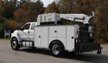 2018 Ford F750 Extended Cab Service Truck, Stellar 12630 Crane, 159k Miles, Diesel, EnPak, CTech Drawers, Waste Tank full