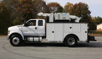 2018 Ford F750 Extended Cab Service Truck, Stellar 12630 Crane, 159k Miles, Diesel, EnPak, CTech Drawers, Waste Tank full