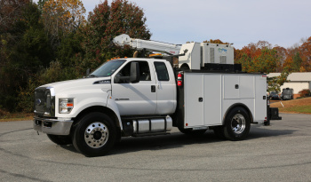 2018 Ford F750 Extended Cab Service Truck, Stellar 12630 Crane, 159k Miles, Diesel, EnPak, CTech Drawers, Waste Tank full