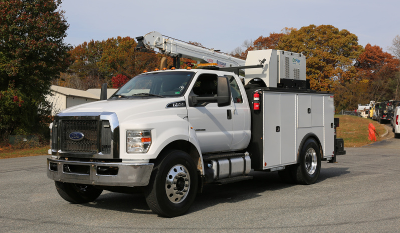 2018 Ford F750 Extended Cab Service Truck, Stellar 12630 Crane, 159k Miles, Diesel, EnPak, CTech Drawers, Waste Tank full