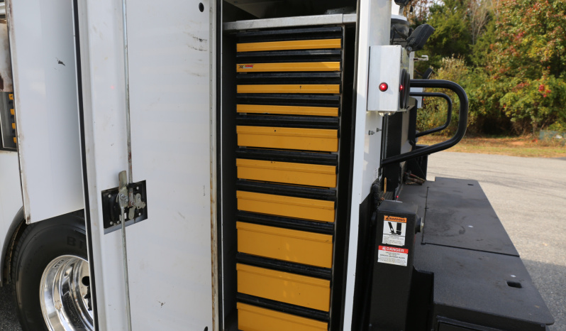 2018 Ford F750 Extended Cab Service Truck, Stellar 12630 Crane, 159k Miles, Diesel, EnPak, CTech Drawers, Waste Tank full