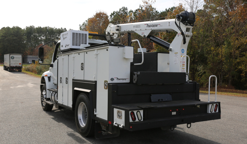 2019 International MV607 Service Truck, Cummins Diesel, Allison Auto, 26k GVWR, 152k Miles, Maintainer Crane full