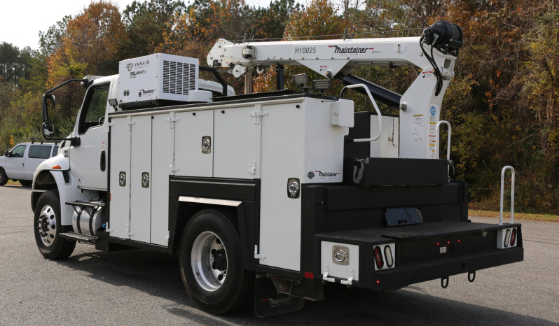 2019 International MV607 Service Truck, Cummins Diesel, Allison Auto, 26k GVWR, 152k Miles, Maintainer Crane full