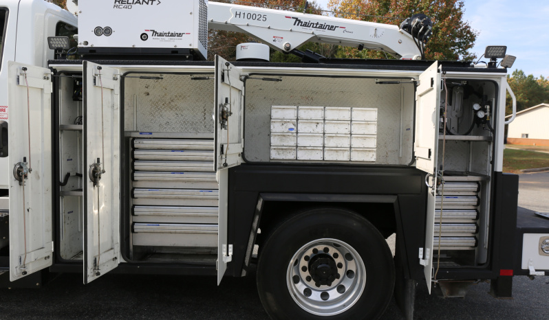 2019 International MV607 Service Truck, Cummins Diesel, Allison Auto, 26k GVWR, 152k Miles, Maintainer Crane full