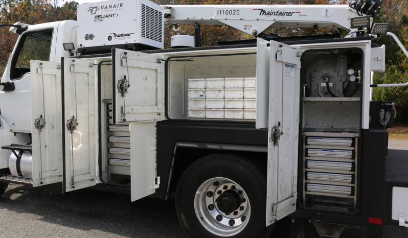 2019 International MV607 Service Truck, Cummins Diesel, Allison Auto, 26k GVWR, 152k Miles, Maintainer Crane full