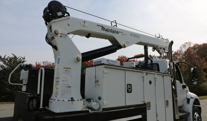 2019 International MV607 Service Truck, Cummins Diesel, Allison Auto, 26k GVWR, 152k Miles, Maintainer Crane full